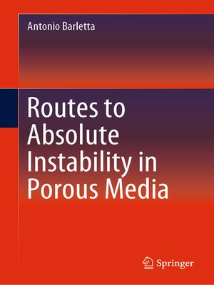 cover image of Routes to Absolute Instability in Porous Media
